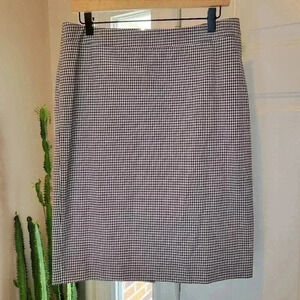 Talbots Blue and White Checkered Gingham Skirt,‎ Size 8